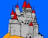 Dibuix Castell medieval pintat per mireia alvarez