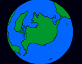 Dibuix Planeta Terra pintat per lorenika