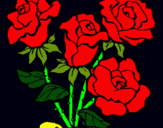 Dibuix Ram de roses pintat per BLAU