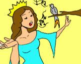 Dibuix Princesa cantant pintat per NOELIA  MARCIAL