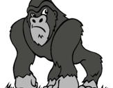 Dibuix Goril·la pintat per mico