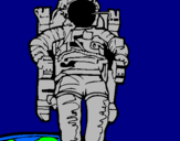 Dibuix Astronauta pintat per aholote