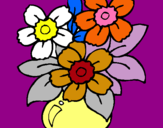 Dibuix Gerro de flors pintat per judith