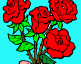 Dibuix Ram de roses pintat per cristina1