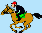 Dibuix Carrera de cavalls  pintat per DÍDAC