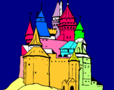 Dibuix Castell medieval pintat per miquel
