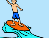 Dibuix Surfista pintat per LIAM