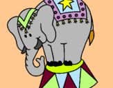 Dibuix Elefant actuant pintat per mireia c