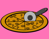 Dibuix Pizza pintat per  LORENA PADILLA