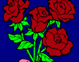 Dibuix Ram de roses pintat per arnau