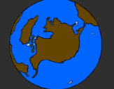 Dibuix Planeta Terra pintat per orioltorrentsgrau