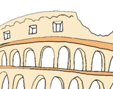 Dibuix Coliseu pintat per maria