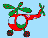 Dibuix Helicòpter adornat  pintat per paula