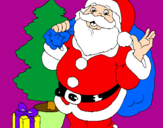 Dibuix Santa Claus i un arbre de nadal  pintat per kissmary