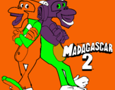 Dibuix Madagascar 2 Manson i Phil 2 pintat per alex