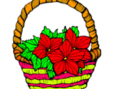 Dibuix Cistell amb flors 2 pintat per ainoha marin