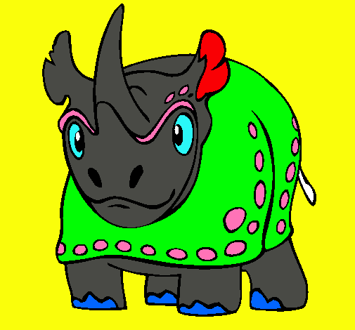Dibuix Rinoceront  pintat per rinoseront