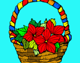 Dibuix Cistell amb flors 2 pintat per NOOR