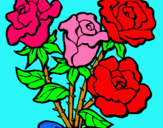 Dibuix Ram de roses pintat per ADAMITO