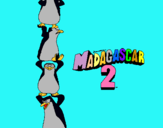 Dibuix Madagascar 2 Pingüins pintat per lucia alvarez