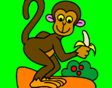 Dibuix Mono pintat per Juli Cesar
