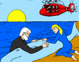 Dibuix Rescat de balena pintat per JI LAN STAR