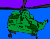 Dibuix Helicòpter al rescat  pintat per rami
