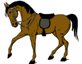 Dibuix Cavall de competició  pintat per Glòria