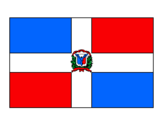Dibuix República Dominicana pintat per bandera de RD