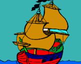 Dibuix Vaixell pintat per QUIM