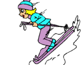 Dibuix Esquiadora pintat per maria