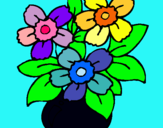 Dibuix Gerro de flors pintat per alba garcia