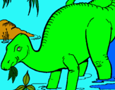 Dibuix Dinosaure menjant pintat per dinosauri doc