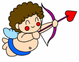 Dibuix Cupido pintat per ariadna