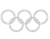 Dibuix Anelles dels jocs olímpics pintat per anelles olimpiques