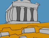 Dibuix Partenó pintat per joan orengo