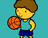 Dibuix Jugador de bàsquet pintat per xavi