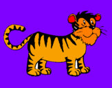 Dibuix Tigre pintat per lluc
