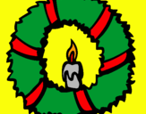 Dibuix Corona de nadal II  pintat per ARNAU I LAIA