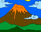 Dibuix Mont Fuji pintat per nuria  moreno  peramarch