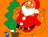 Dibuix Santa Claus i un arbre de nadal  pintat per ALEX CABELLO