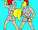 Dibuix Lluita de gladiadors pintat per alonso
