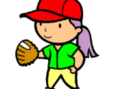 Dibuix Jugadora de beisbol  pintat per NÚRIA FERRA CIFRE