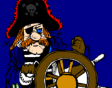 Dibuix Capità pirata pintat per Anna Dominguez