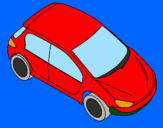 Dibuix Cotxe vist des de dalt  pintat per zalia
