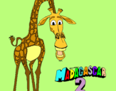Dibuix Madagascar 2 Melman pintat per BFB