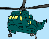 Dibuix Helicòpter al rescat  pintat per MARGA