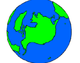 Dibuix Planeta Terra pintat per julia  carreras  bisbal,