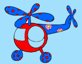 Dibuix Helicòpter adornat  pintat per ALEIX FONT (PALAFRUGELL)