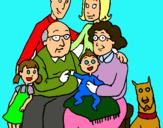 Dibuix Família pintat per gil 